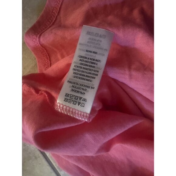 NWT Rachel Zoe M Basic Coral Pink Tee Tshirt Cotton Modal - Picture 3 of 5